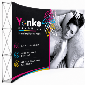 Curved Banner Wall 3.5m x 2.25m custom printed in Johannesburg