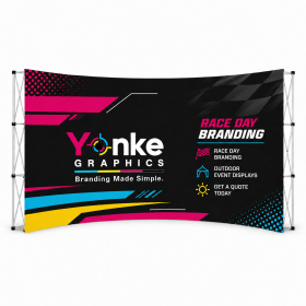 Curved Banner Wall 4.2m x 2.25m custom printed in Johannesburg