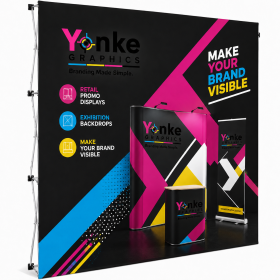 Straight Banner Wall 2.25m x 2.25m custom printed in Johannesburg