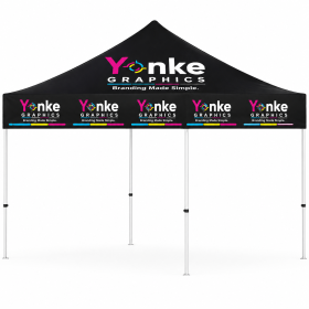 Create a fully defined, professional promotional footprint with a custom Gazebo 3m x 3m Half Walls x4 from Yonke Graphics.